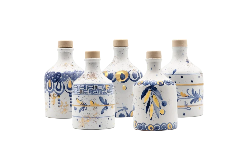 Bottiglie in ceramica - Oro in Blu